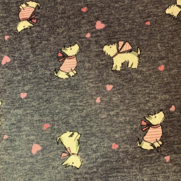 Laura Ashley Soft Scottie Notched Collar Pajama Set NWT - Picture 4 of 6